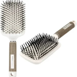 Escova Raquete Amofadada Branca Soft Touch Massageadora